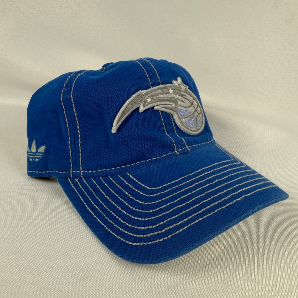 Orlando Blue distressed Adidas Cap with Silver Logo